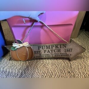 Pumpkin patch hanging sign